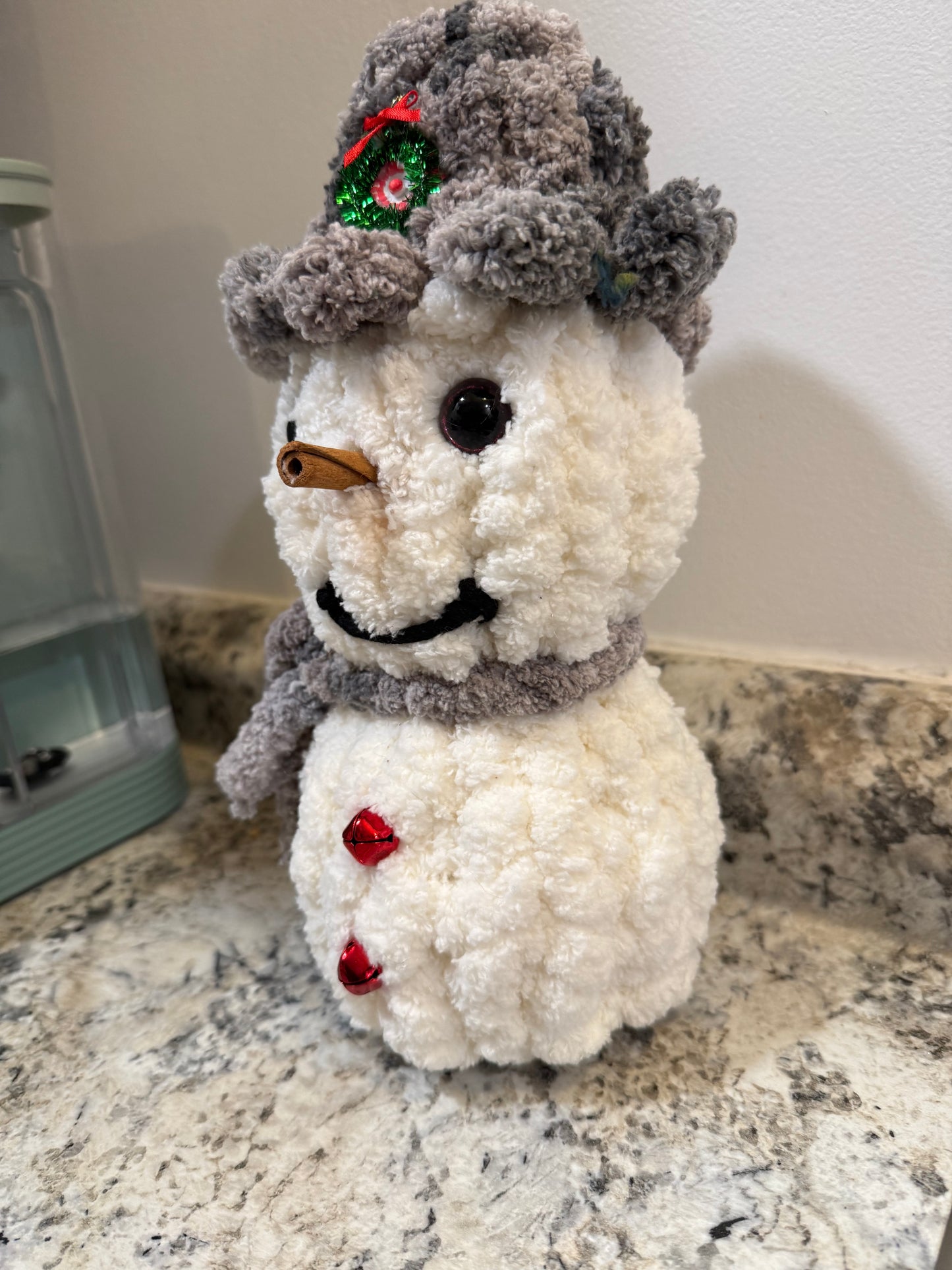 Snow Man with Cinnamon Stick Nose