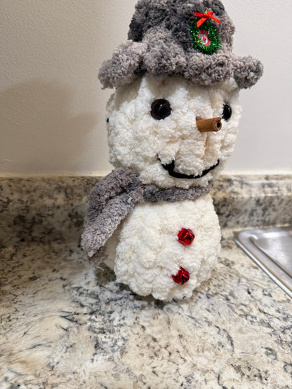 Snow Man with Cinnamon Stick Nose