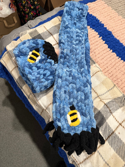 Blue Scarf and Beanie