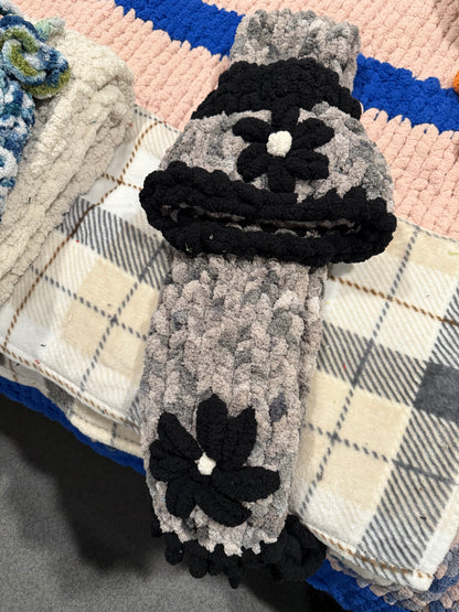 Black & Gray Scarf and Beanie