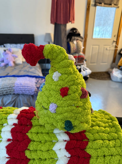 Baby Blanket w Grinch Ttree or Grinch
