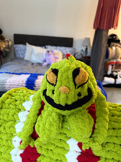 Baby Blanket w Grinch Ttree or Grinch