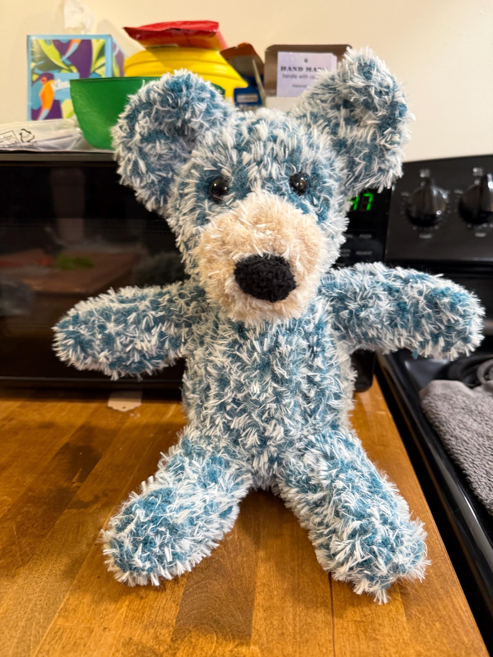 Teal blue bear