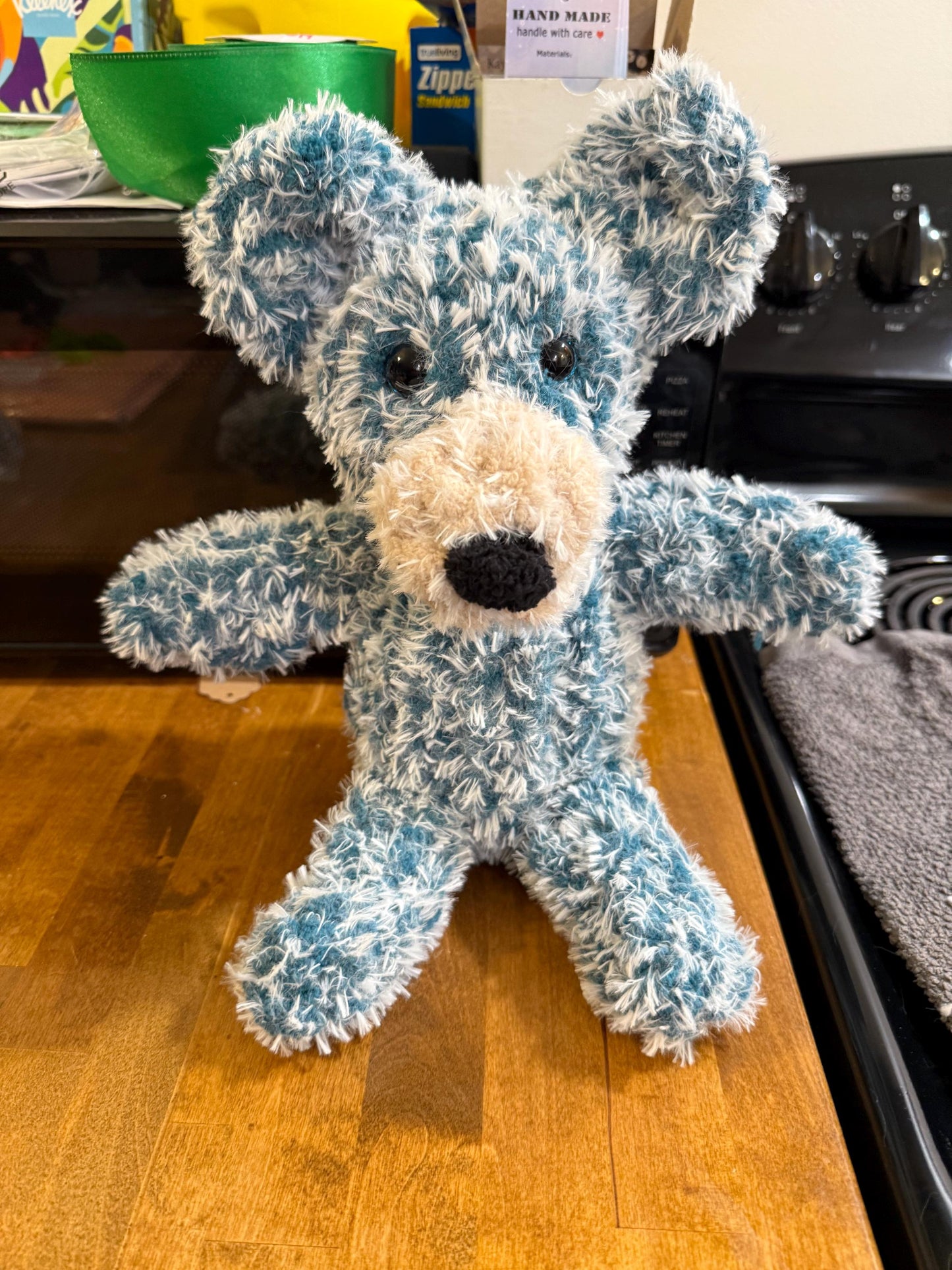 Teal blue bear